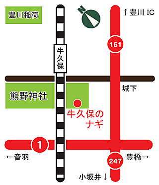 牛久保のナギへの道案内図